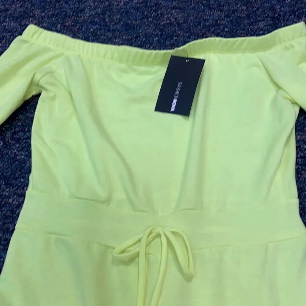 Fashion Vova Neon Yellow Romper sz. L NWT - Picture 4 of 5